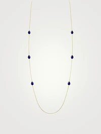 Serpent Boheme Long Gold Necklace With Lapis Lazuli