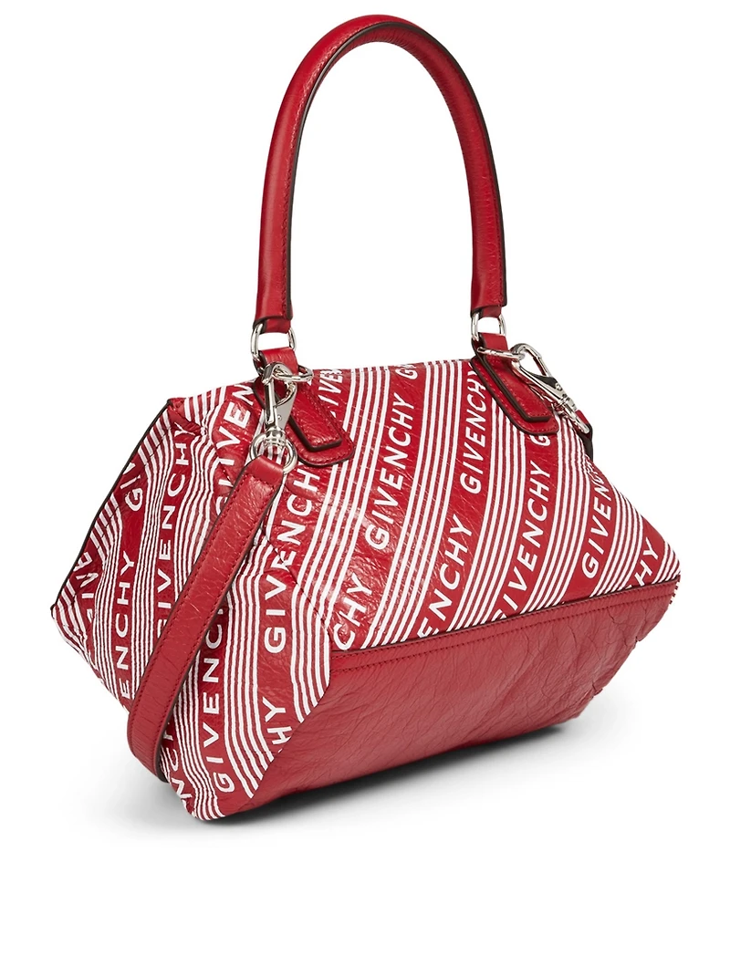 Small Pandora Leather Logo Bag