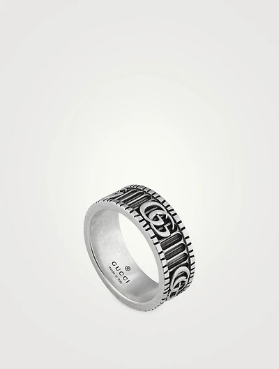 Interlocking G Sterling Silver Ring