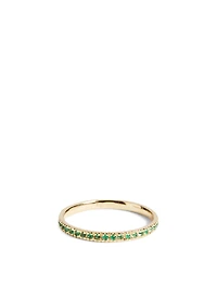 14K Gold Eternity Ring With Emeralds