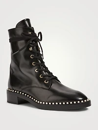 Sondra Leather Combat Boots
