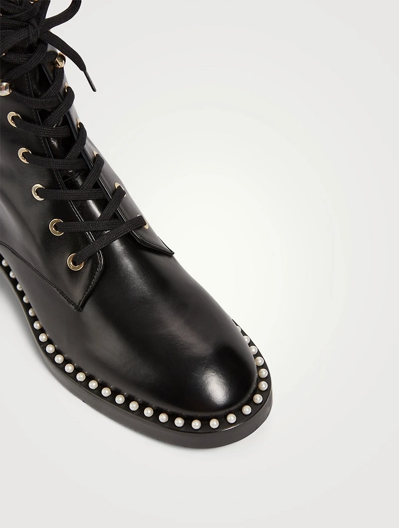 Sondra Leather Combat Boots