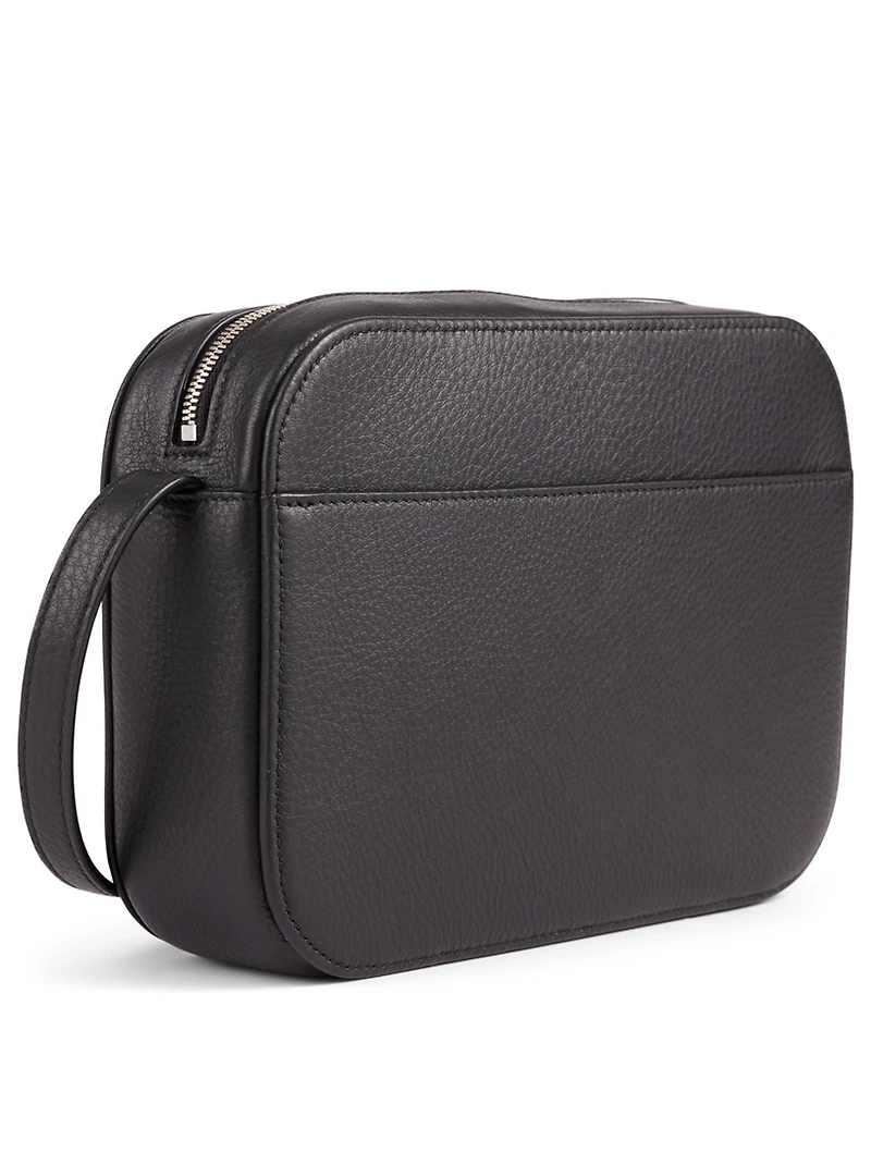 Small Everyday Leather Camera Bag With Logo