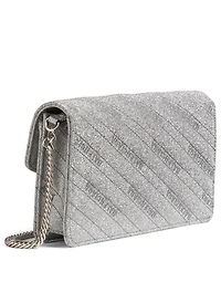 BB Glitter Leather Chain Wallet Bag