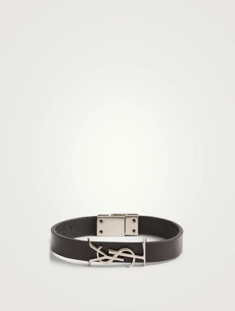 Opyum YSL Monogram Leather Bracelet
