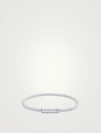11g Brushed Sterling Silver Bead Bracelet