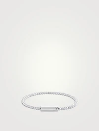 11g Brushed Sterling Silver Bead Bracelet