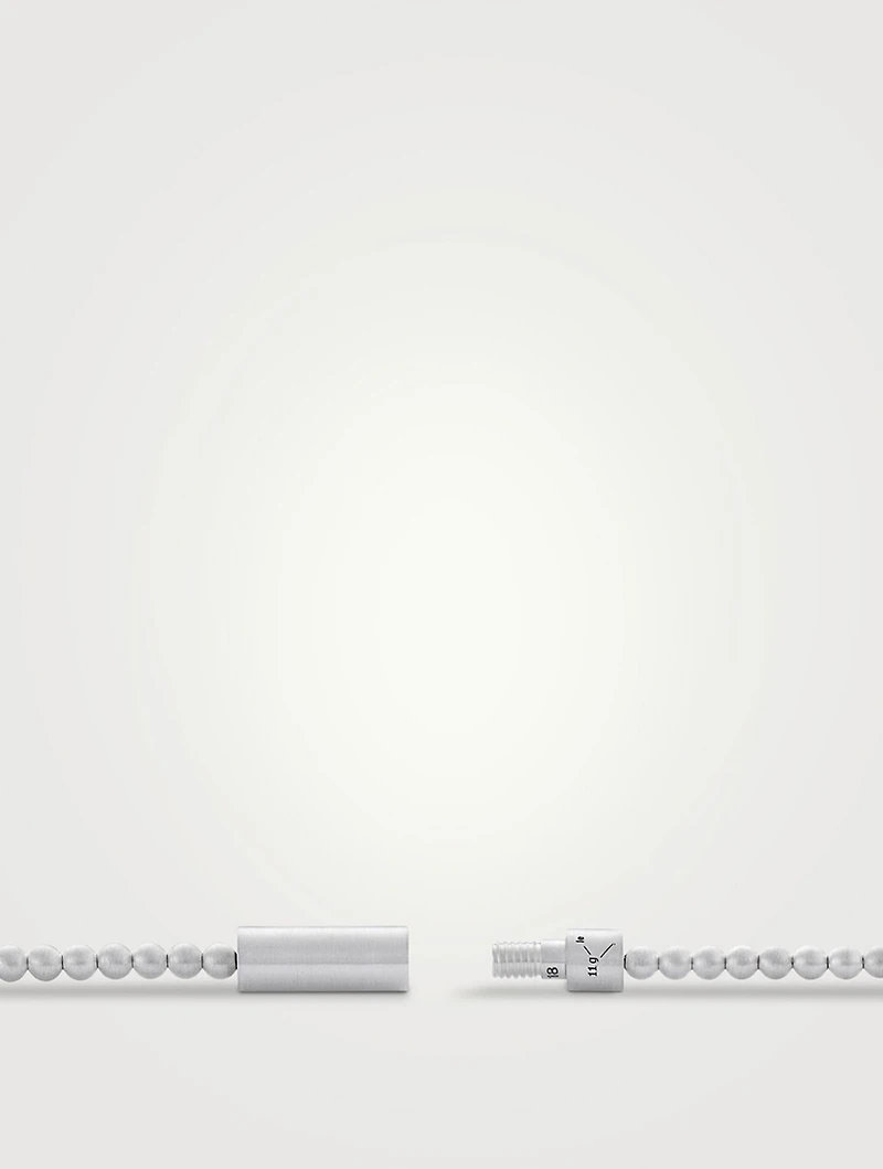 11g Brushed Sterling Silver Bead Bracelet