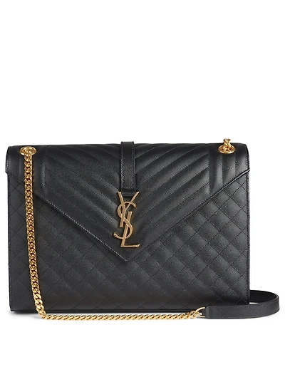 Large Envelope YSL Monogram Leather Bag
