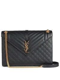 Large Envelope YSL Monogram Leather Bag