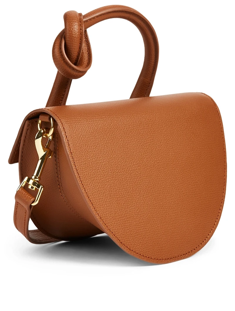 Dolores Leather And Suede Knot Handle Bag