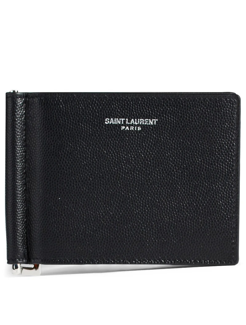 Leather Wallet With Money Clip