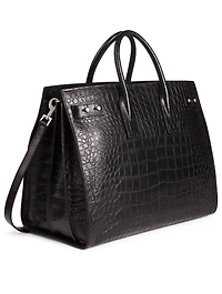Sac De Jour Croc-Embossed Leather Tote Bag