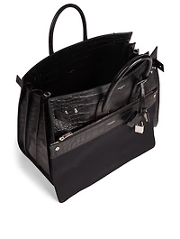 Sac De Jour Croc-Embossed Leather Tote Bag
