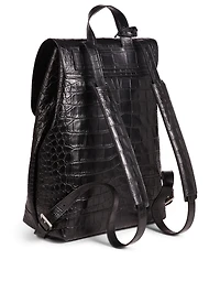 Sac De Jour Croc-Embossed Leather Backpack