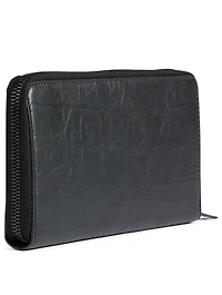 Monogram Croc-Embossed Leather Continental Wallet