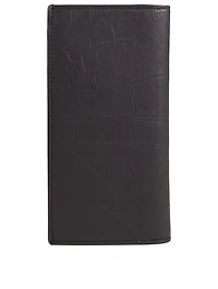 Monogram Croc-Embossed Leather Wallet
