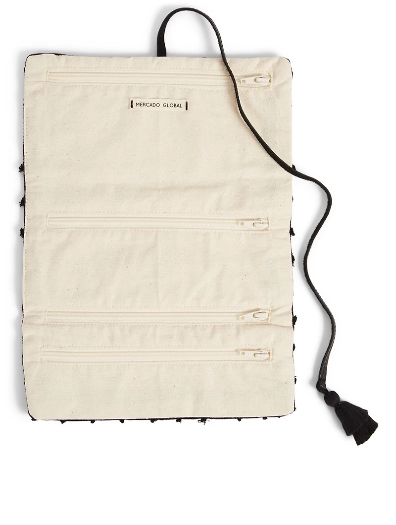 Lilia Cotton Jewellery Roll Organizer