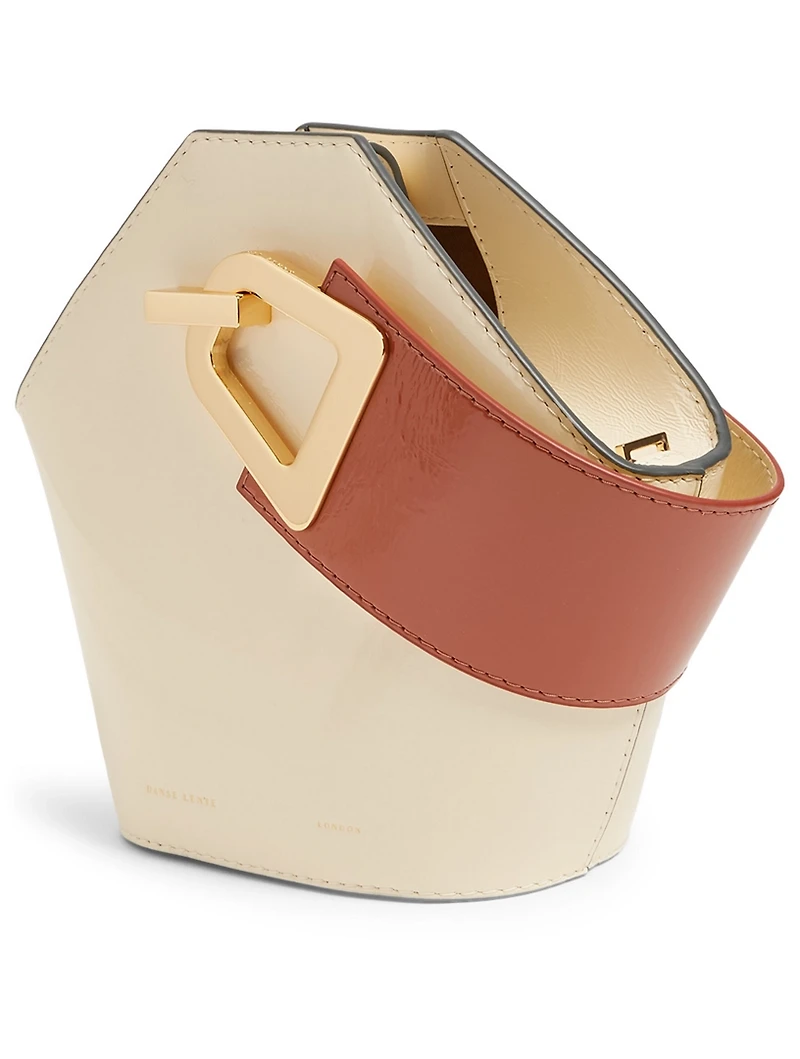 Mini Johnny Patent Leather Hexagonal Bucket Bag
