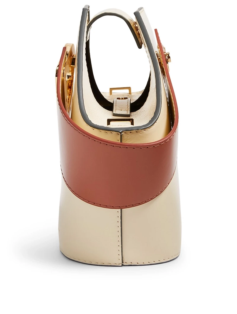 Mini Johnny Patent Leather Hexagonal Bucket Bag
