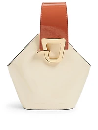 Mini Johnny Patent Leather Hexagonal Bucket Bag