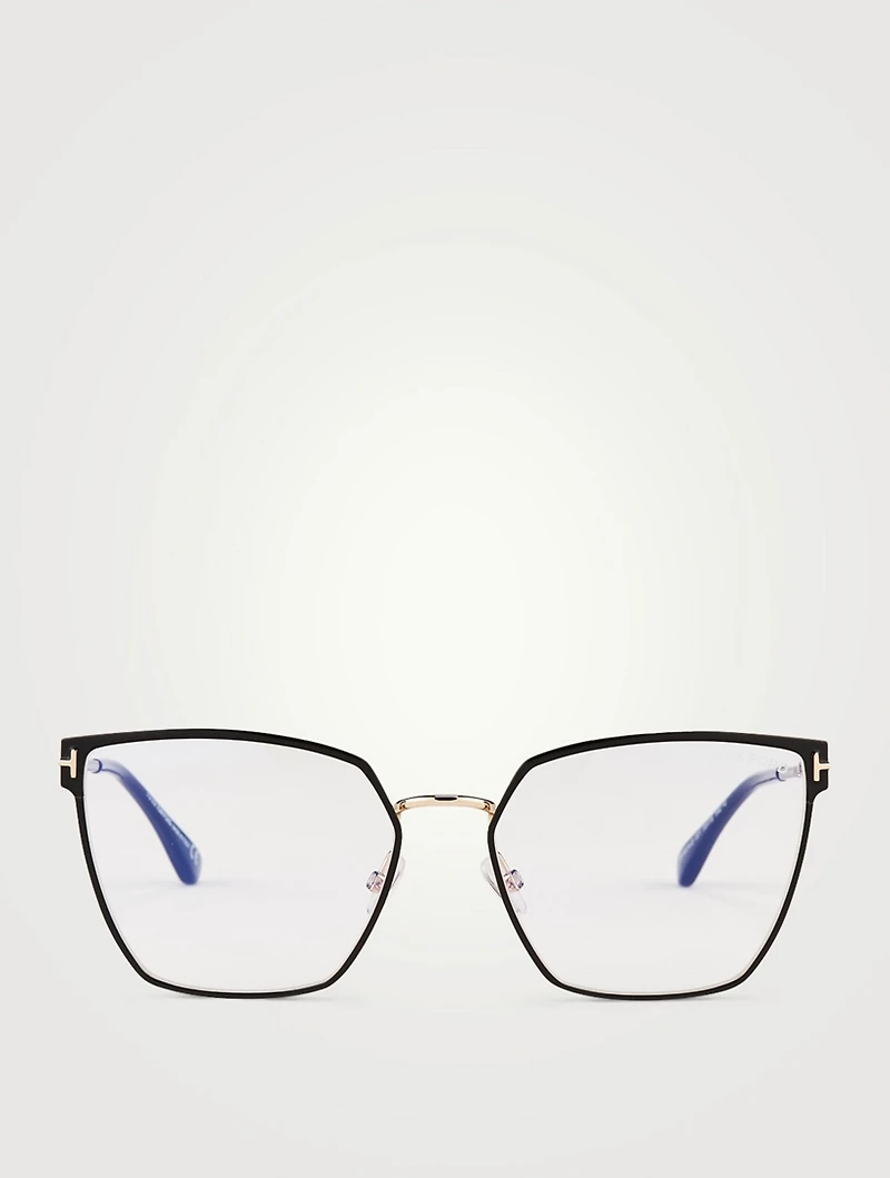 Square Optical Glasses With Blue Block Lenses