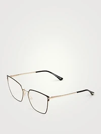 Square Optical Glasses With Blue Block Lenses