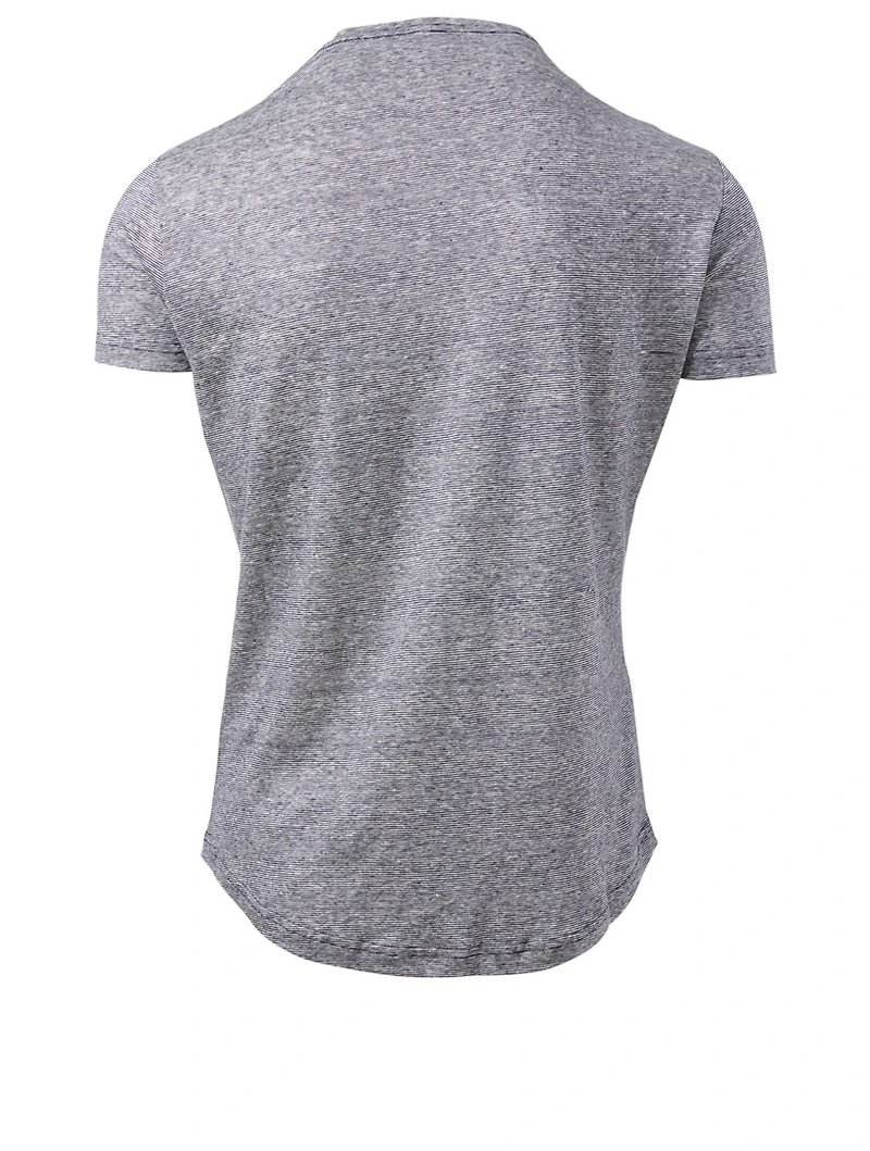 OB-T Tailored-Fit Striped Linen T-Shirt