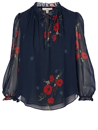 Rafaella Silk Blouse Floral Print