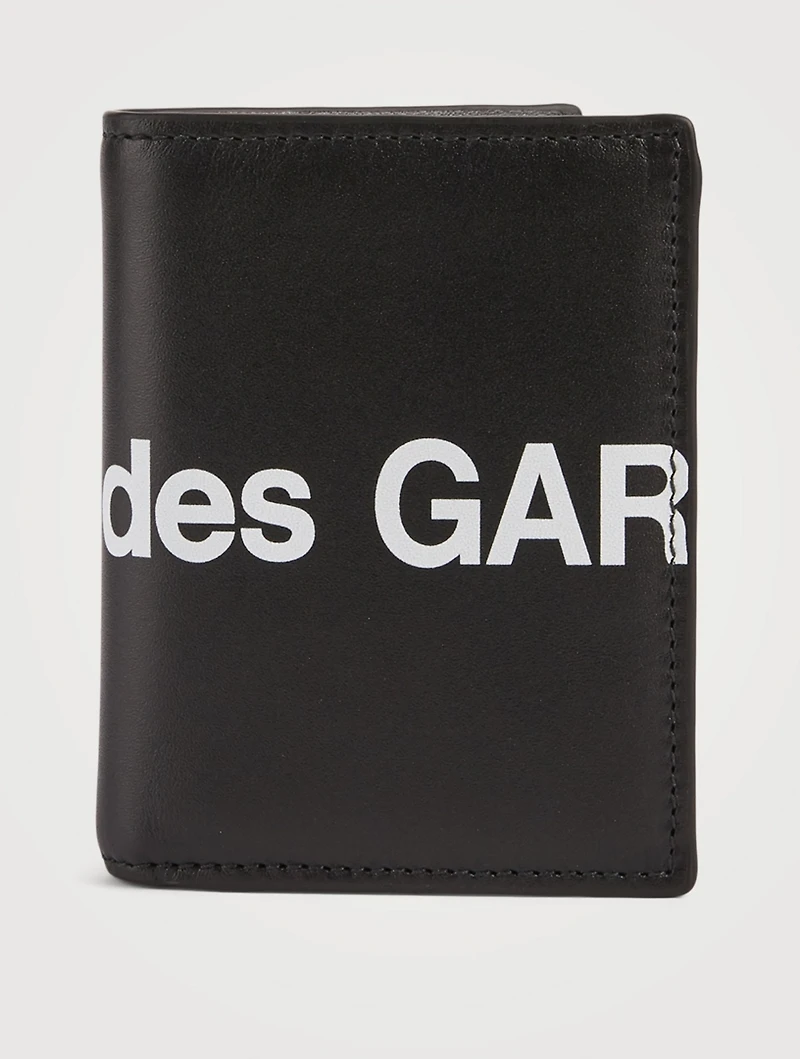 Huge Logo Leather Bifold Wallet