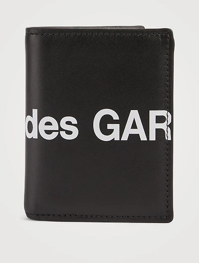 Huge Logo Leather Bifold Wallet