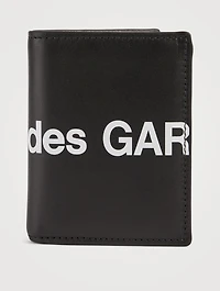 Huge Logo Leather Bifold Wallet