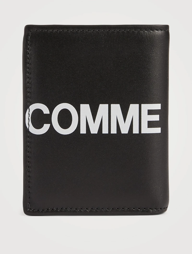 Huge Logo Leather Bifold Wallet