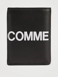 Huge Logo Leather Bifold Wallet