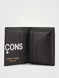 Huge Logo Leather Bifold Wallet