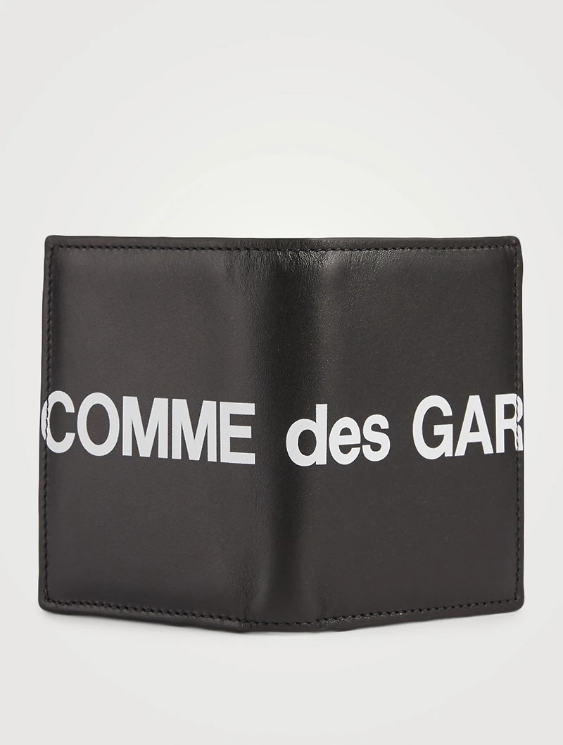 Huge Logo Leather Bifold Wallet