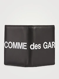 Huge Logo Leather Bifold Wallet