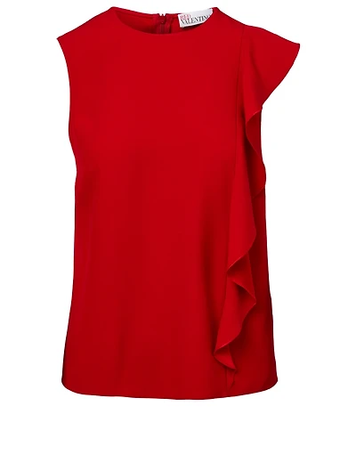 Sleeveless Ruffle Blouse