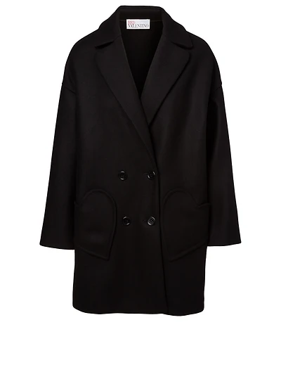 Wool-Blend Heart Coat