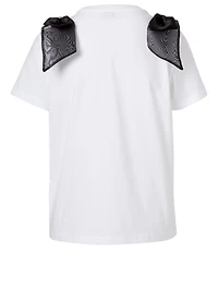 Cotton T-Shirt With Bow Detail