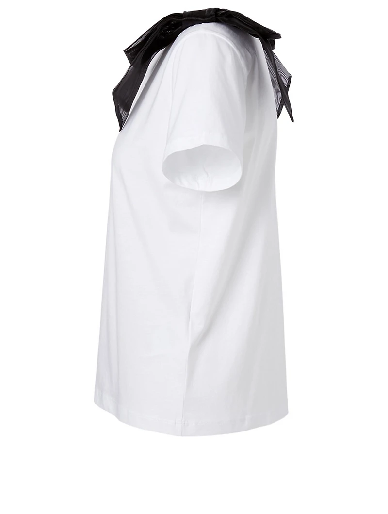 Cotton T-Shirt With Bow Detail
