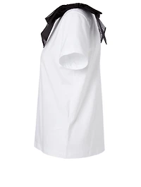 Cotton T-Shirt With Bow Detail