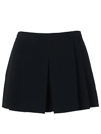 Pleated High-Waisted Shorts