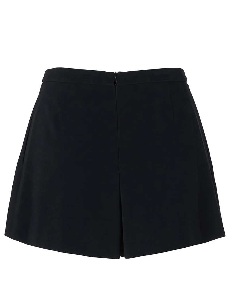 Pleated High-Waisted Shorts