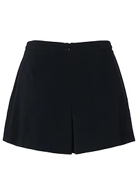 Pleated High-Waisted Shorts