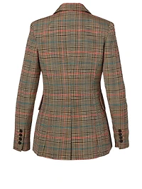 Lounge Cotton-Blend Blazer Check Print