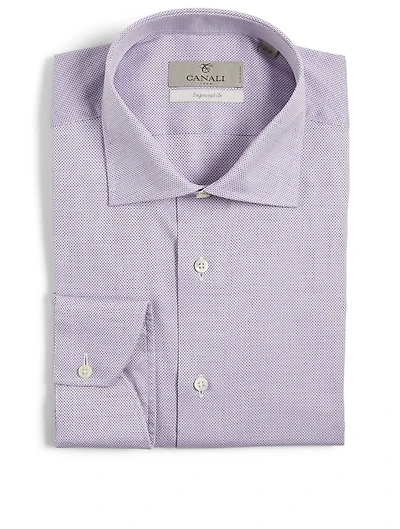Cotton-Blend Shirt Micro Print