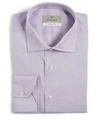 Cotton-Blend Shirt Micro Print