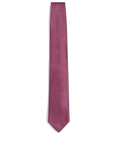 Silk Tie In Geo Pattern