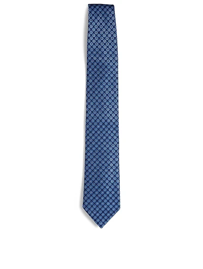 Silk Tie In Medallion Pattern